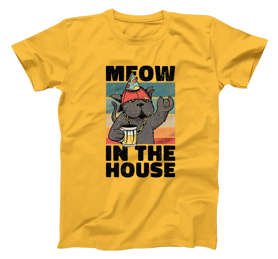 Womens Meow In The House. Miaow, Miau or Meaw Party Wear T-Shirt, Women T-Shirt