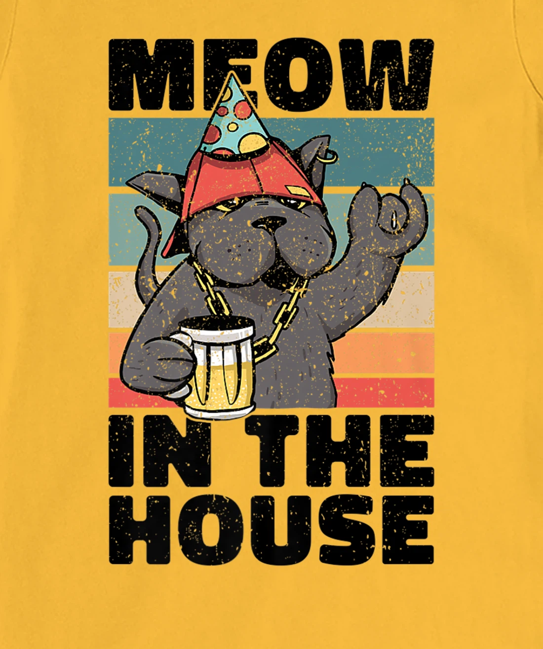 Womens Meow In The House. Miaow, Miau or Meaw Party Wear T-Shirt, Women T-Shirt