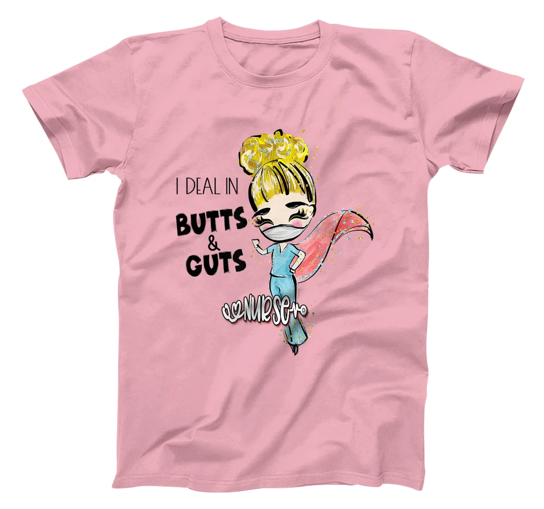 Butts and Guts Gastroenterology Endoscopy Blonde Nurse T-Shirt, Women T-Shirt