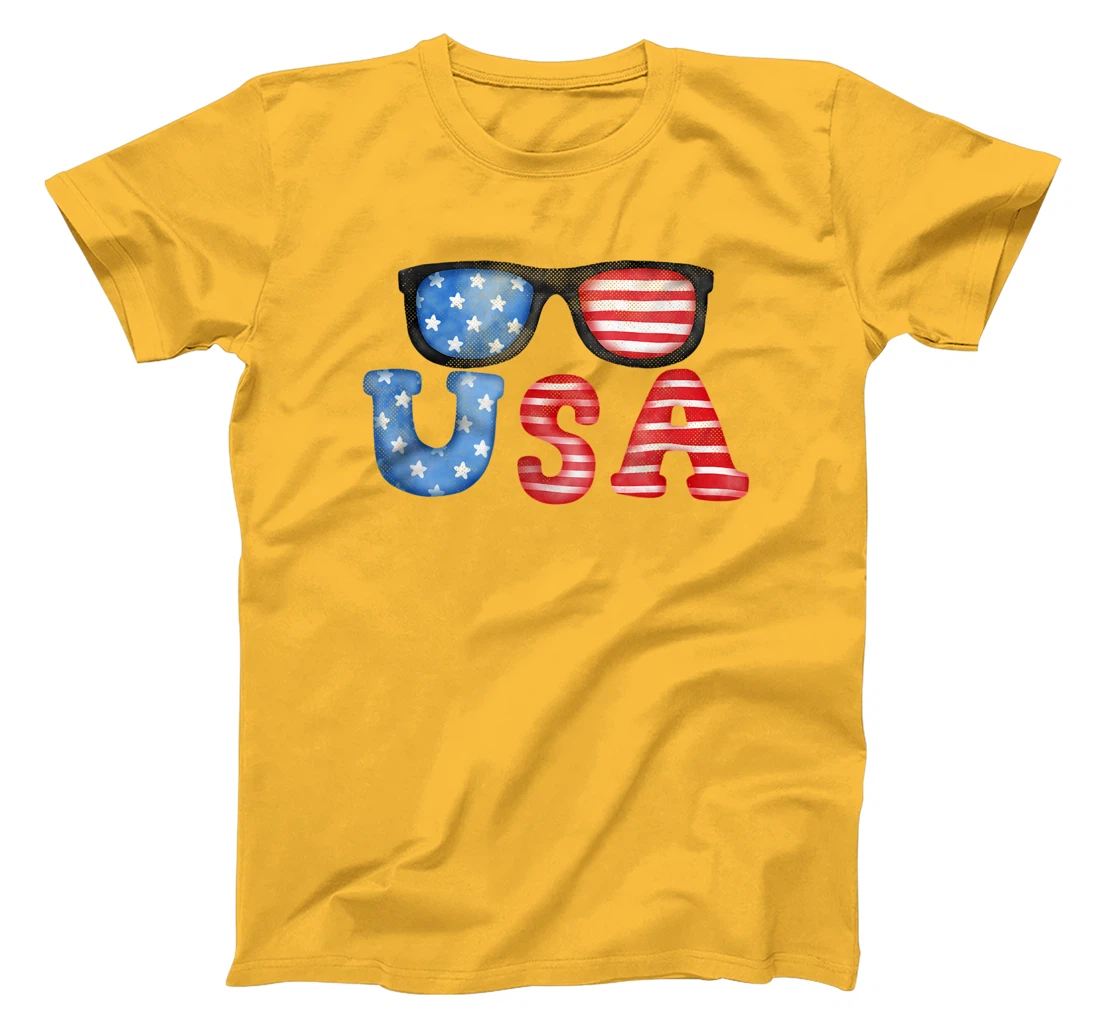 Womens 4th Of July Sunglasses American Patriot Independence Day T-Shirt