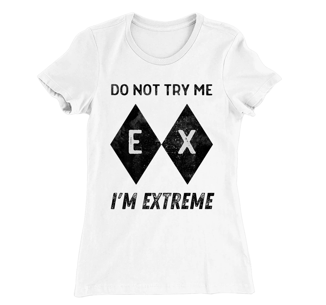 Womens Skiing Ski Slope Black Extreme Im Difficult Snowboard Grunge T-Shirt, Women T-Shirt