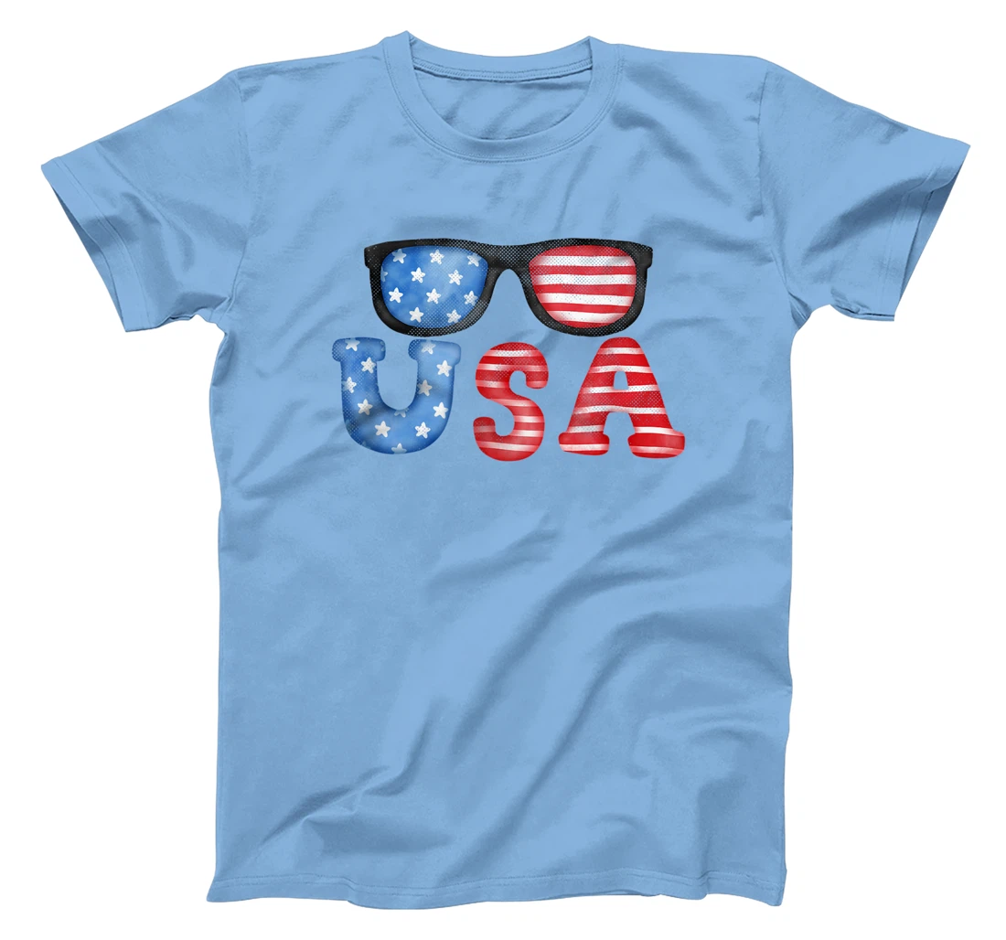 Womens 4th Of July Sunglasses American Patriot Independence Day T-Shirt