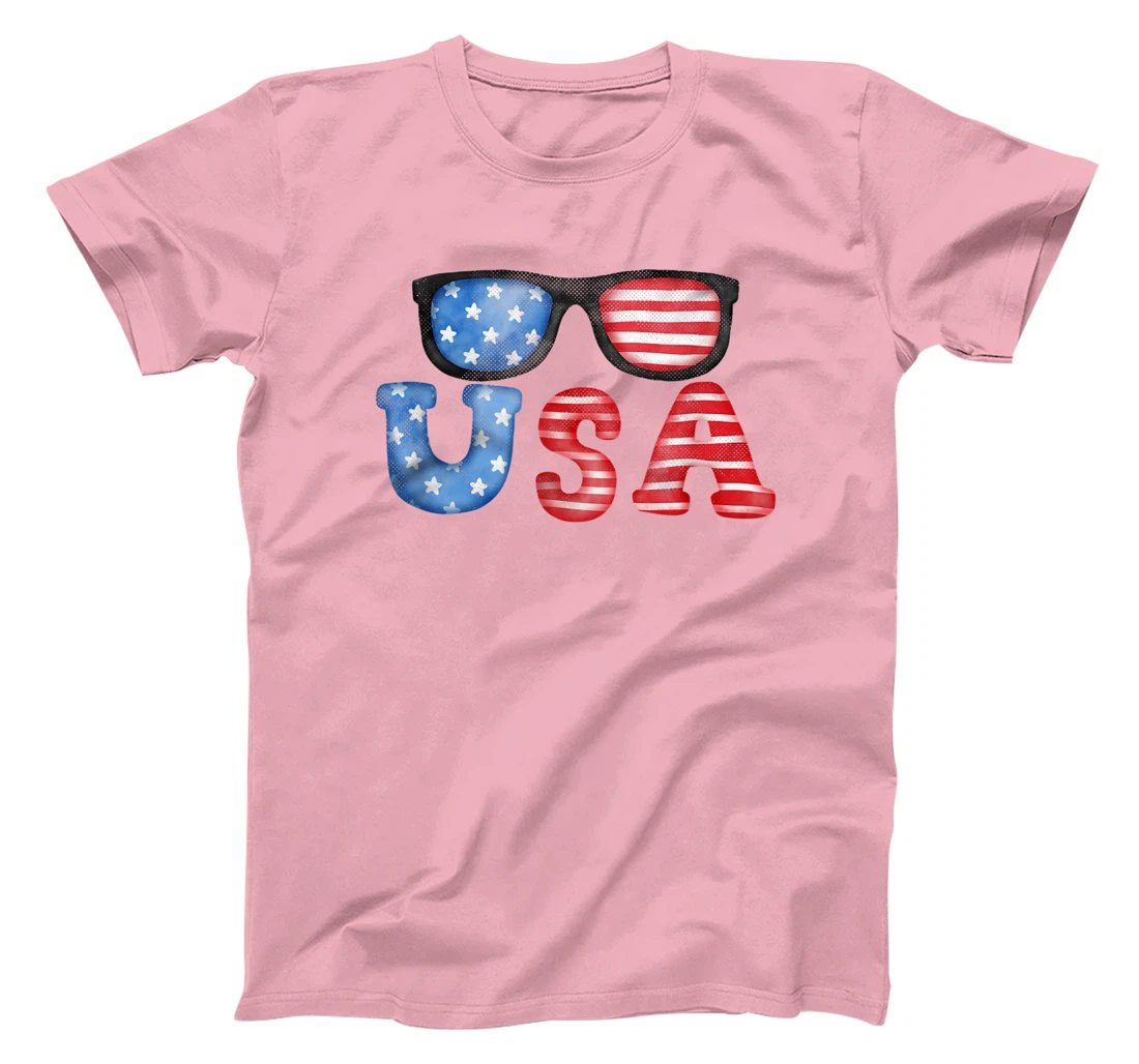 Womens 4th Of July Sunglasses American Patriot Independence Day T-Shirt