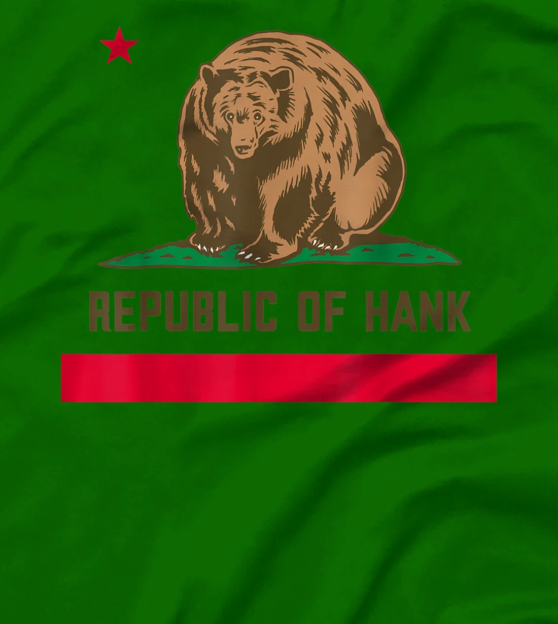 Womens Hank The Tank Bear Republic Of Hank T-Shirt, Kid T-Shirt and Women T-Shirt