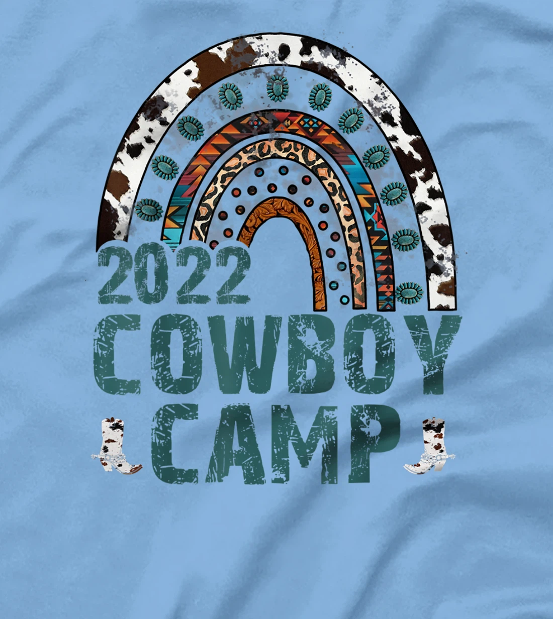 Cowboy Camp Retro Horse Riding Womens Western Boho Cowboy T-Shirt, Women T-Shirt