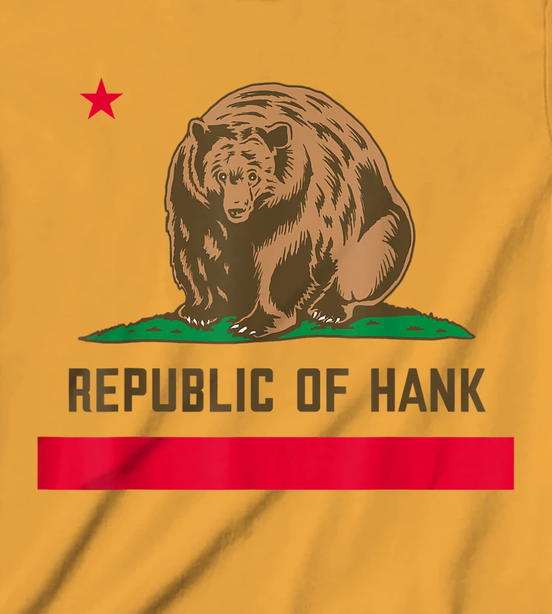 Womens Hank The Tank Bear Republic Of Hank T-Shirt, Kid T-Shirt and Women T-Shirt