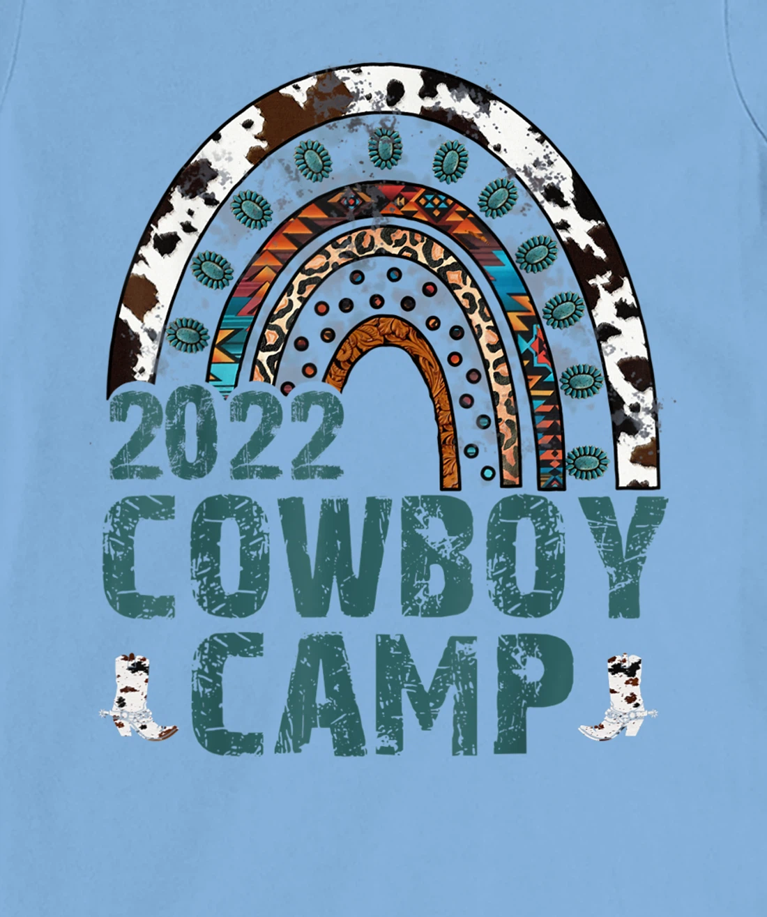 Cowboy Camp Retro Horse Riding Womens Western Boho Cowboy T-Shirt, Women T-Shirt