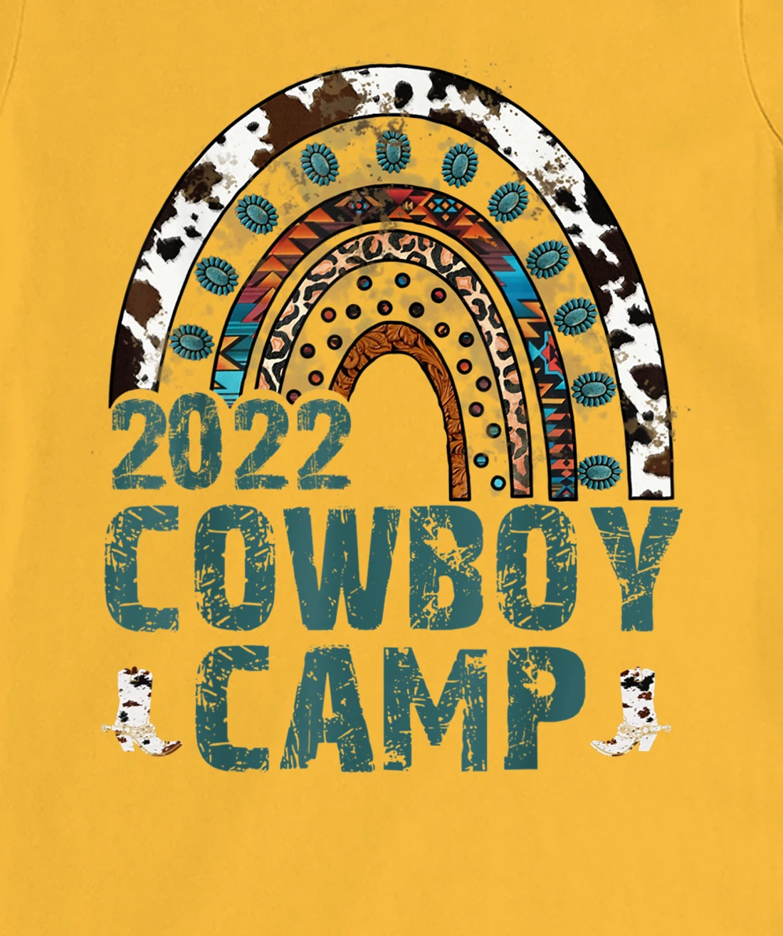 Cowboy Camp Retro Horse Riding Womens Western Boho Cowboy T-Shirt, Women T-Shirt