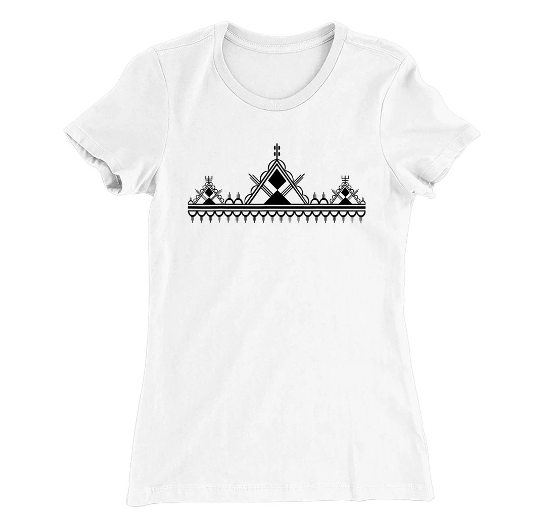 Womens Amazigh Motifs Berbers Moroccan Algerian Tunisian Kabyle T-Shirt, Kid T-Shirt and Women T-Shirt