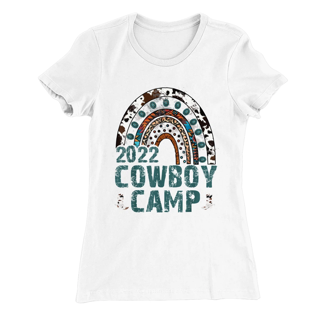 Cowboy Camp Retro Horse Riding Womens Western Boho Cowboy T-Shirt, Women T-Shirt