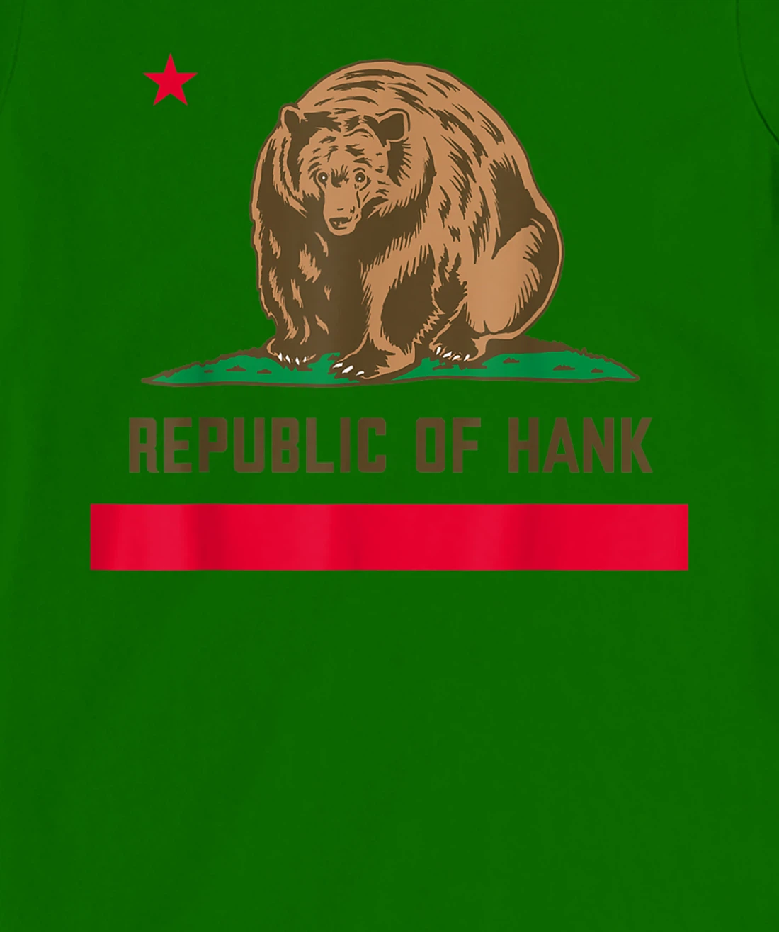 Womens Hank The Tank Bear Republic Of Hank T-Shirt, Kid T-Shirt and Women T-Shirt