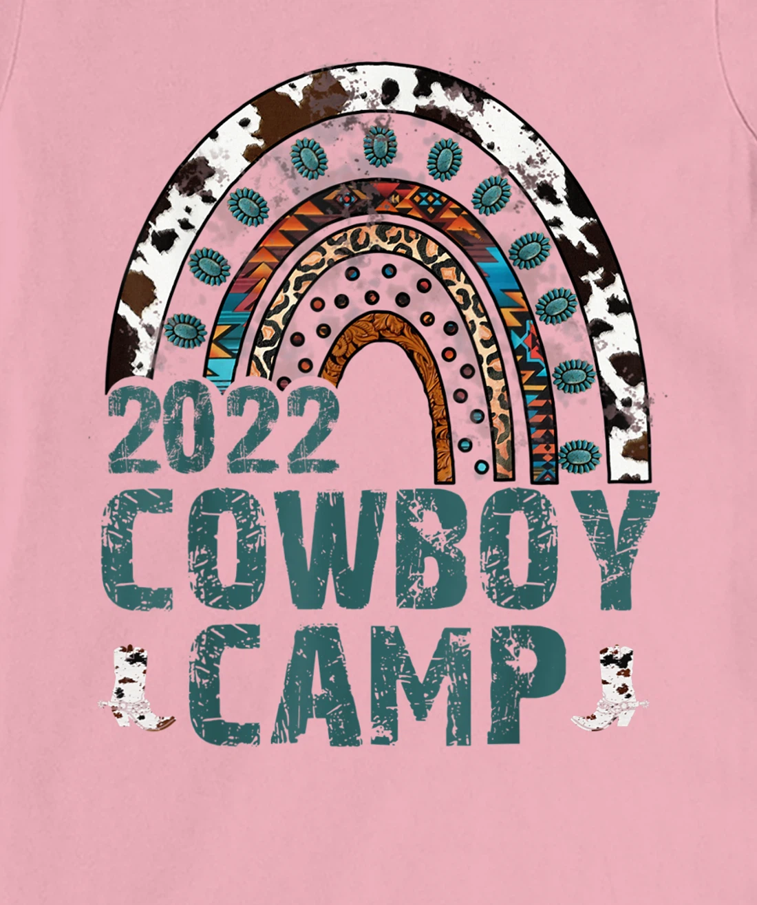 Cowboy Camp Retro Horse Riding Womens Western Boho Cowboy T-Shirt, Women T-Shirt
