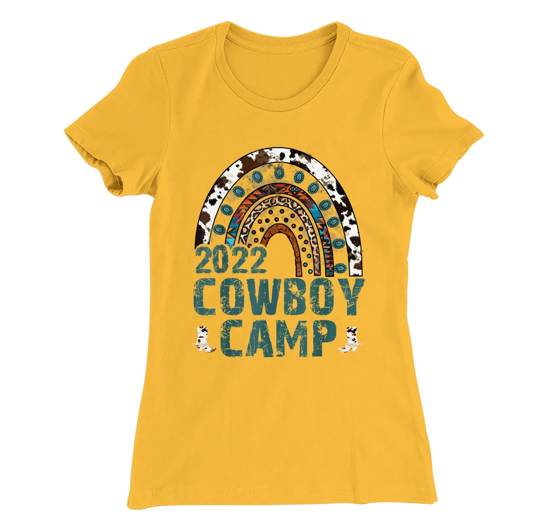 Cowboy Camp Retro Horse Riding Womens Western Boho Cowboy T-Shirt, Women T-Shirt
