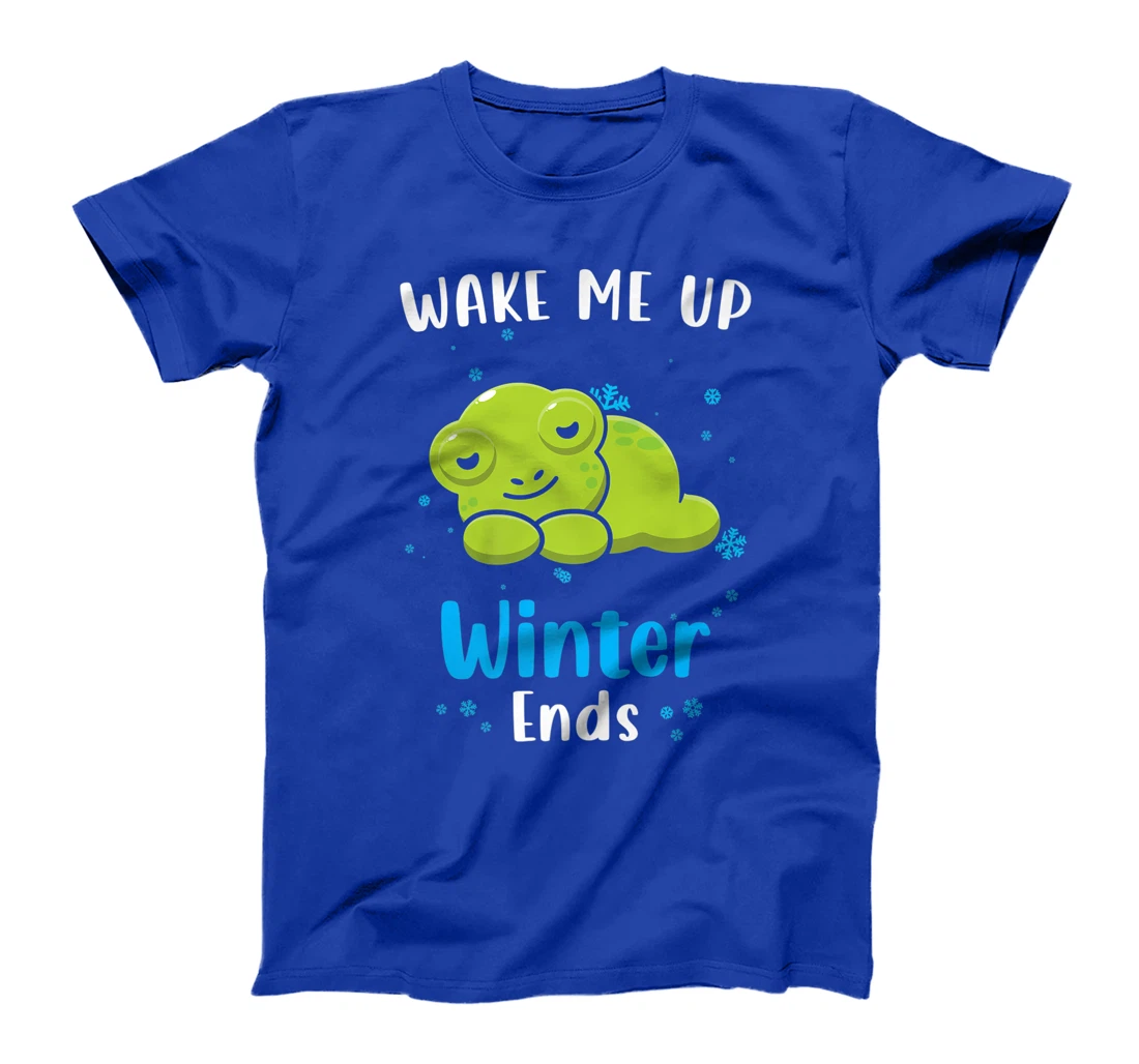 Wake me up when Winter ends Saying with cute Frog T-Shirt, Kid T-Shirt and Women T-Shirt