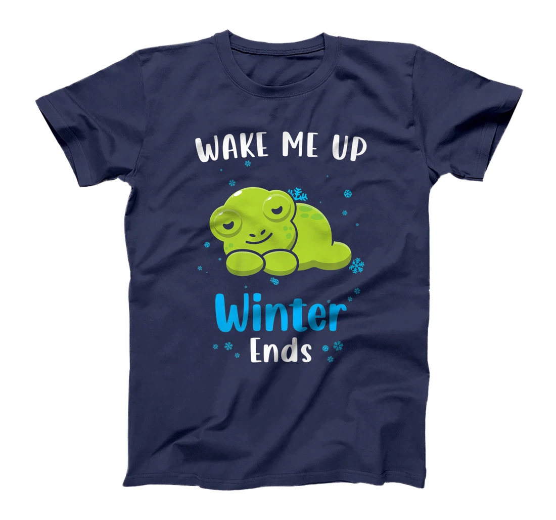 Wake me up when Winter ends Saying with cute Frog T-Shirt, Kid T-Shirt and Women T-Shirt