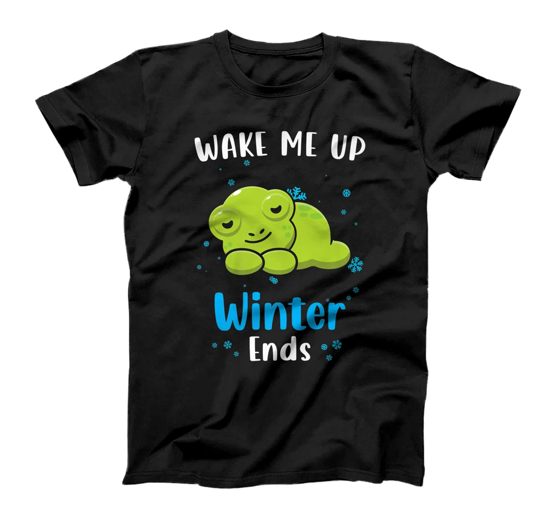 Wake me up when Winter ends Saying with cute Frog T-Shirt, Kid T-Shirt and Women T-Shirt
