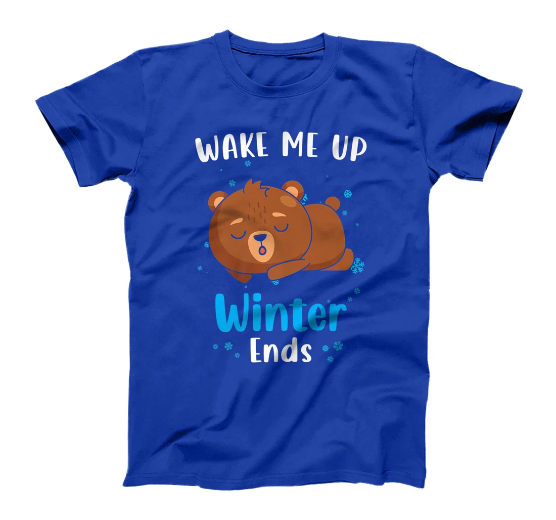 Wake me up when Winter ends Saying with cute Bear T-Shirt, Kid T-Shirt and Women T-Shirt