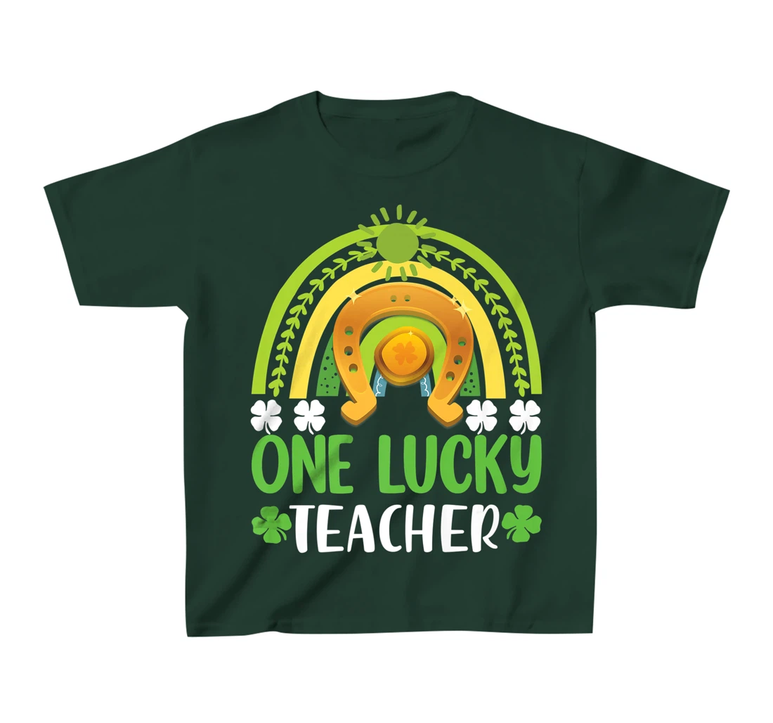One Lucky Teacher St Patricks Day Shamrock Men Women Gifts T-Shirt, Kid T-Shirt and Women T-Shirt
