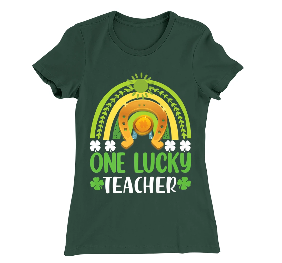 One Lucky Teacher St Patricks Day Shamrock Men Women Gifts T-Shirt, Kid T-Shirt and Women T-Shirt
