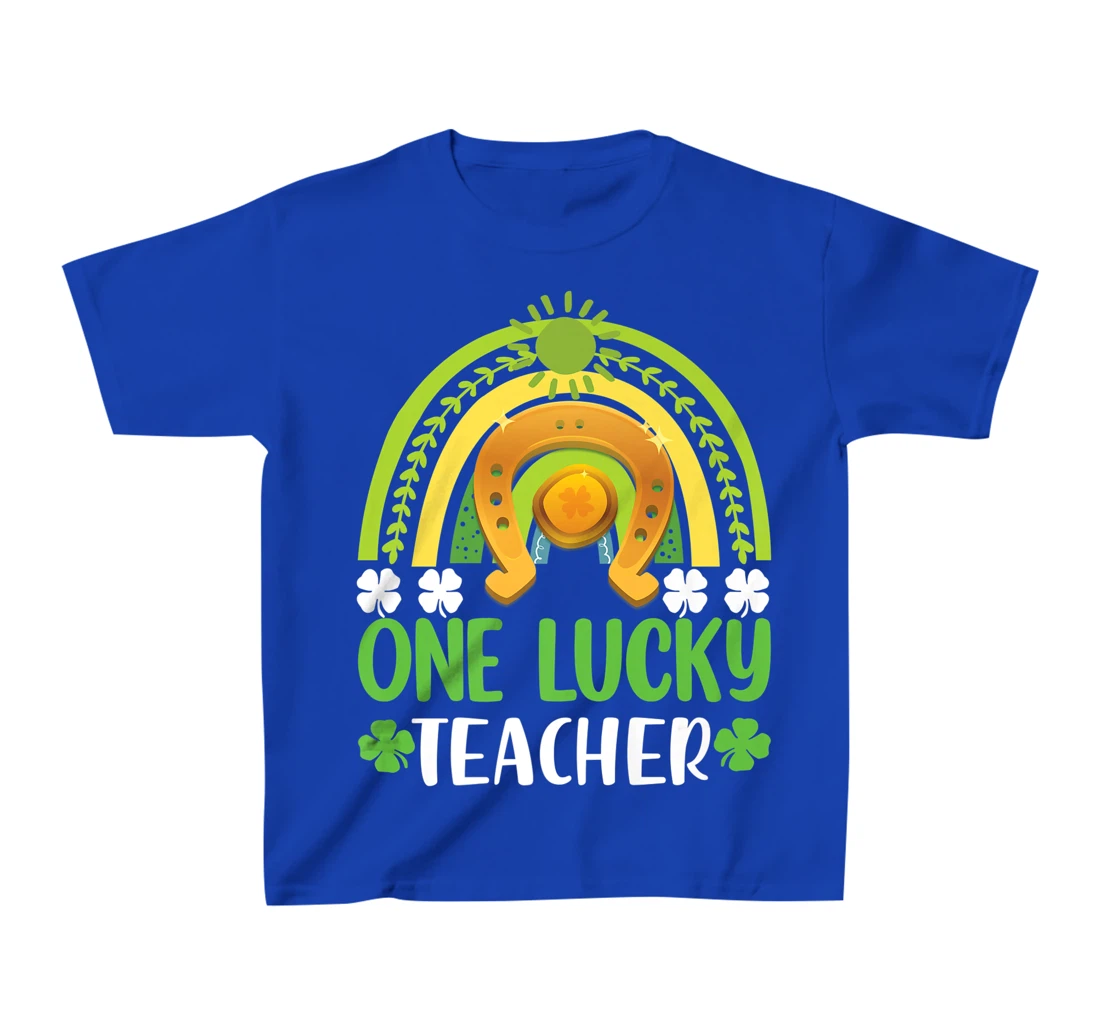 One Lucky Teacher St Patricks Day Shamrock Men Women Gifts T-Shirt, Kid T-Shirt and Women T-Shirt