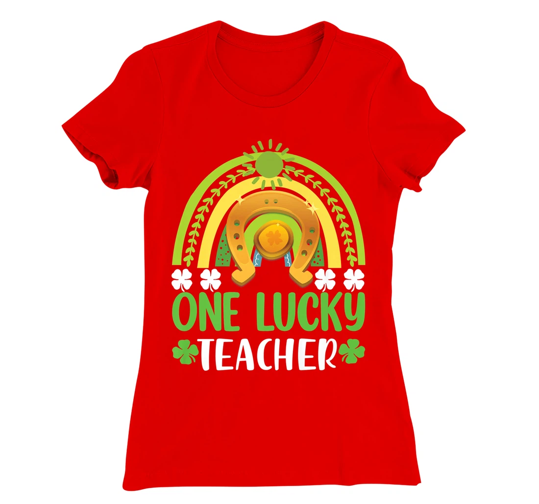 One Lucky Teacher St Patricks Day Shamrock Men Women Gifts T-Shirt, Kid T-Shirt and Women T-Shirt