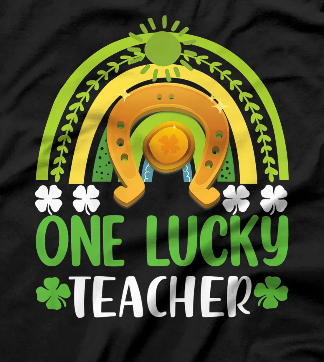 One Lucky Teacher St Patricks Day Shamrock Men Women Gifts T-Shirt, Kid T-Shirt and Women T-Shirt