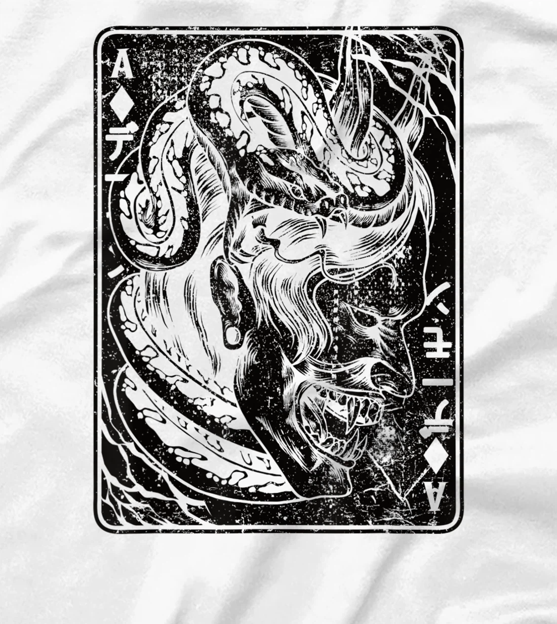Oni Mask Demon Mask Japanese Bushido Samurai Street War T-Shirt, Women T-Shirt
