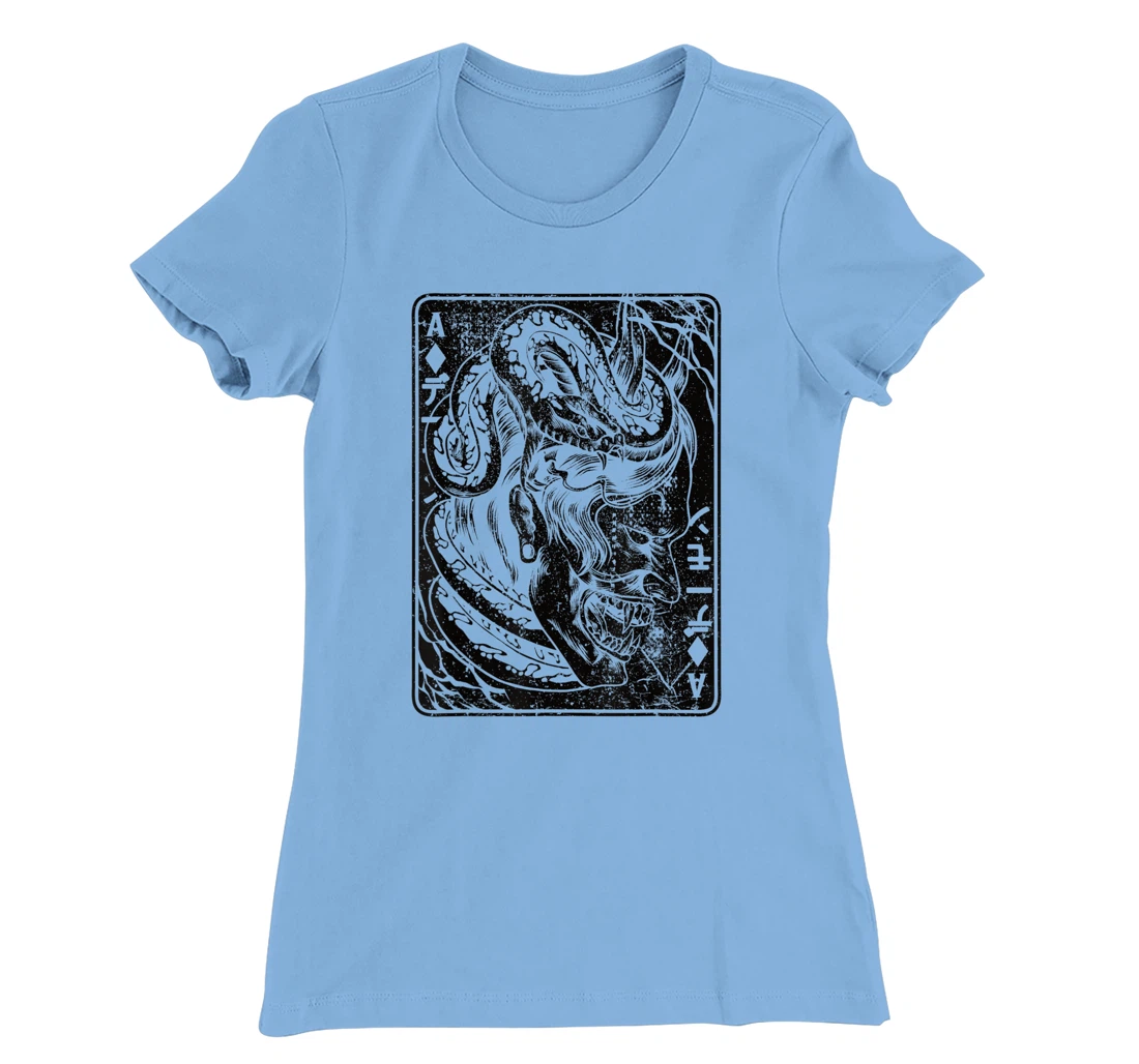 Oni Mask Demon Mask Japanese Bushido Samurai Street War T-Shirt, Women T-Shirt