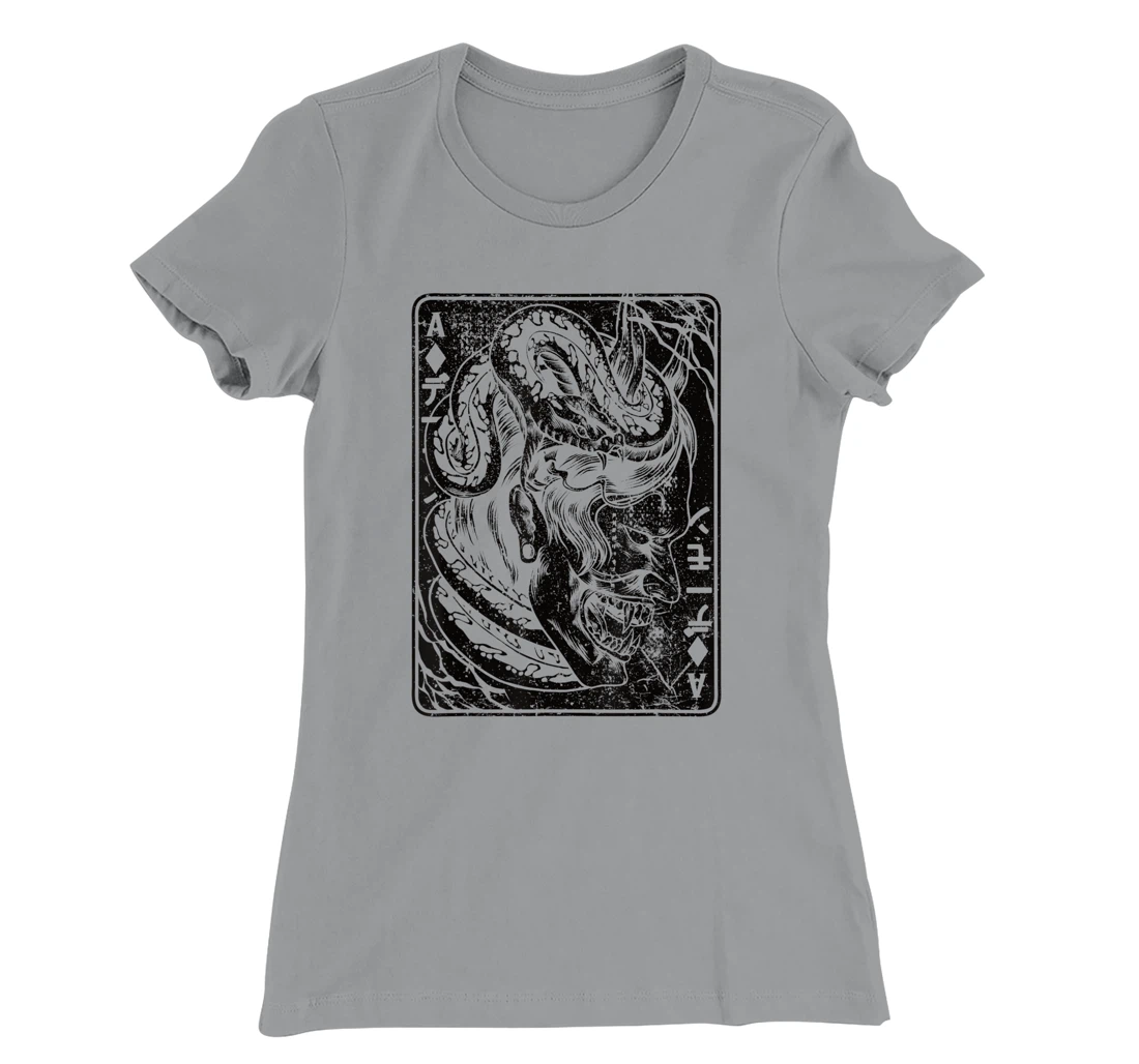 Oni Mask Demon Mask Japanese Bushido Samurai Street War T-Shirt, Women T-Shirt