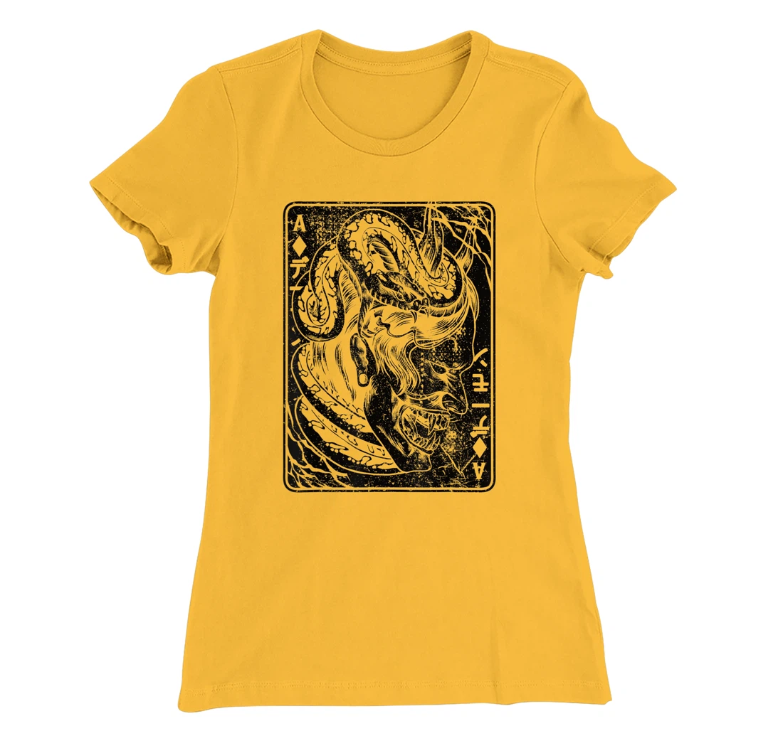 Oni Mask Demon Mask Japanese Bushido Samurai Street War T-Shirt, Women T-Shirt