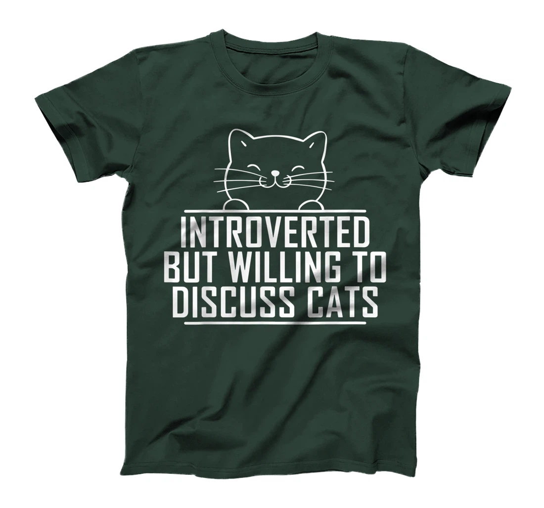 Introverted But Willing To Discuss Cats Vintage Introvert T-Shirt, Kid T-Shirt and Women T-Shirt