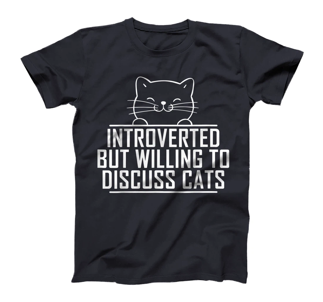 Introverted But Willing To Discuss Cats Vintage Introvert T-Shirt, Kid T-Shirt and Women T-Shirt