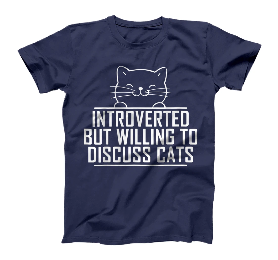 Introverted But Willing To Discuss Cats Vintage Introvert T-Shirt, Kid T-Shirt and Women T-Shirt