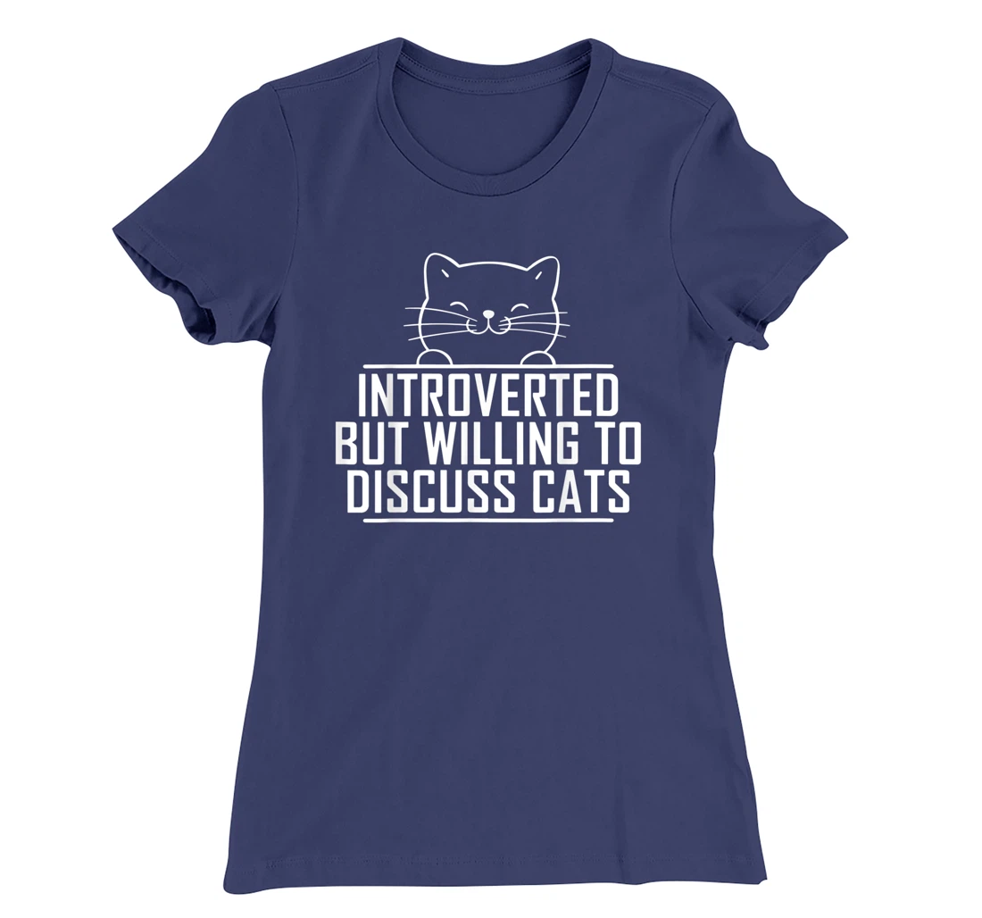 Introverted But Willing To Discuss Cats Vintage Introvert T-Shirt, Kid T-Shirt and Women T-Shirt