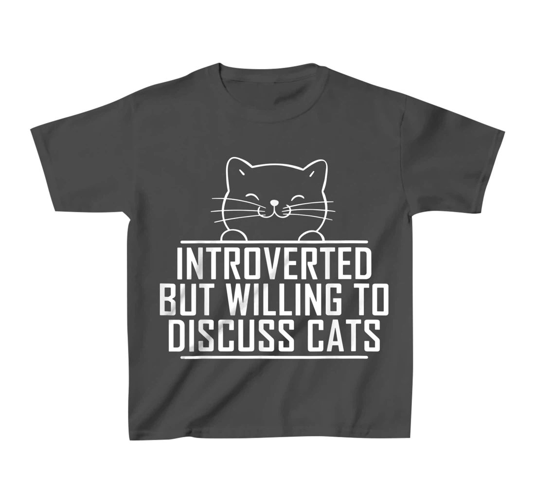 Introverted But Willing To Discuss Cats Vintage Introvert T-Shirt, Kid T-Shirt and Women T-Shirt