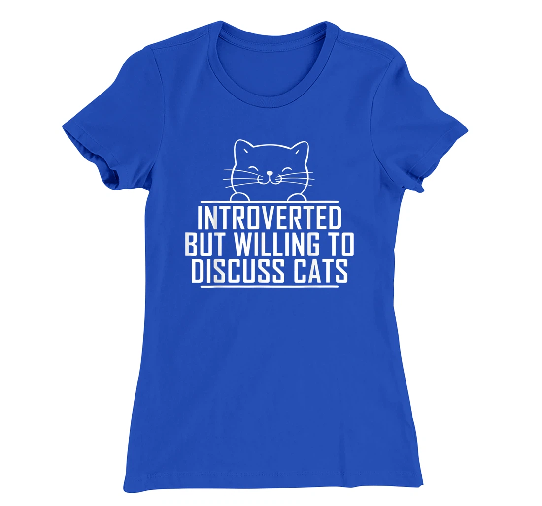 Introverted But Willing To Discuss Cats Vintage Introvert T-Shirt, Kid T-Shirt and Women T-Shirt