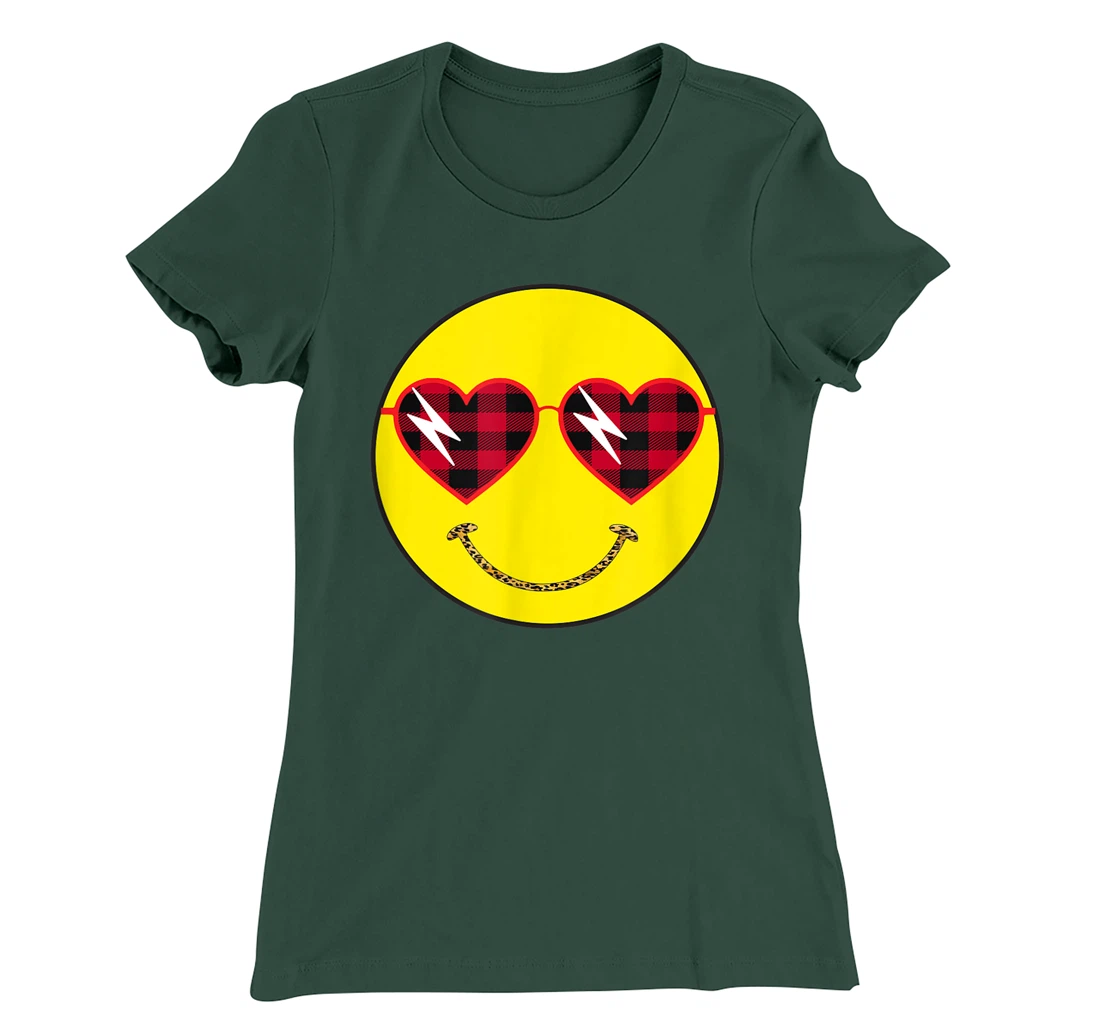 Smily Face Leopard Buffalo Sunglass Positive Hippie Groovy T-Shirt, Kid T-Shirt and Women T-Shirt