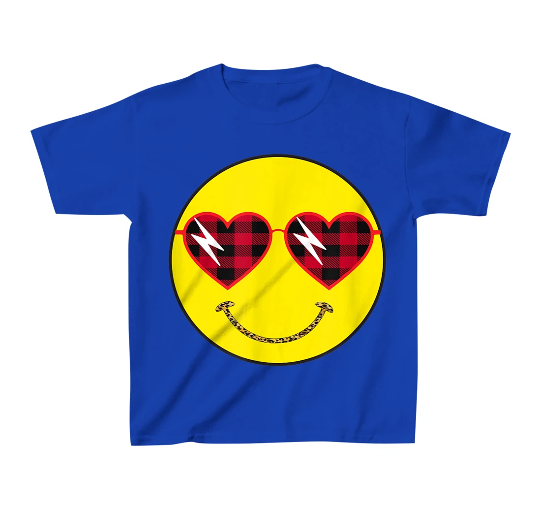 Smily Face Leopard Buffalo Sunglass Positive Hippie Groovy T-Shirt, Kid T-Shirt and Women T-Shirt