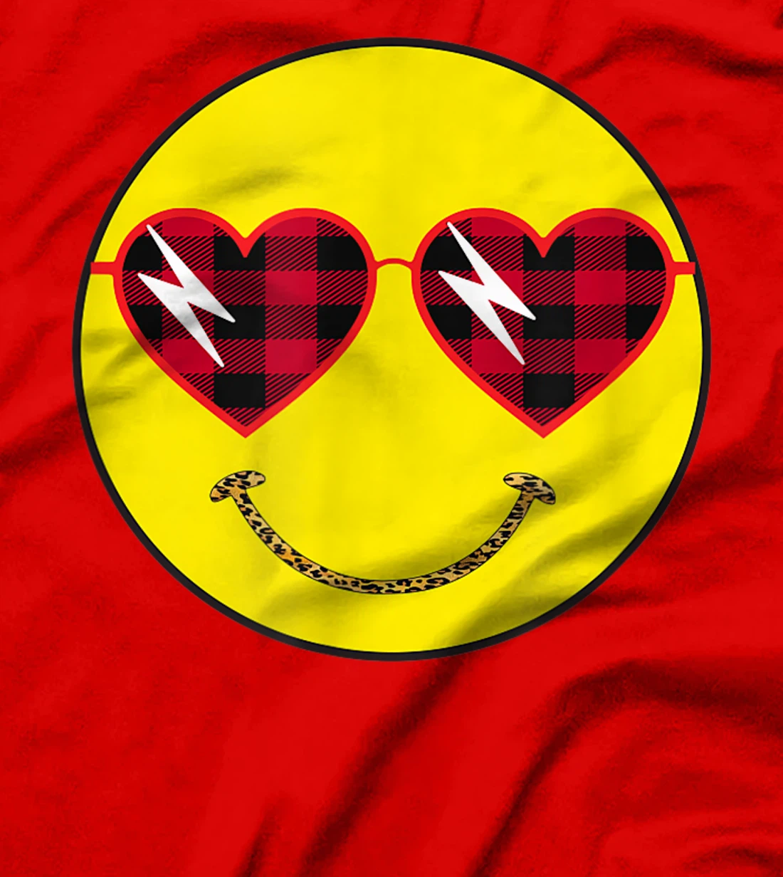 Smily Face Leopard Buffalo Sunglass Positive Hippie Groovy T-Shirt, Kid T-Shirt and Women T-Shirt