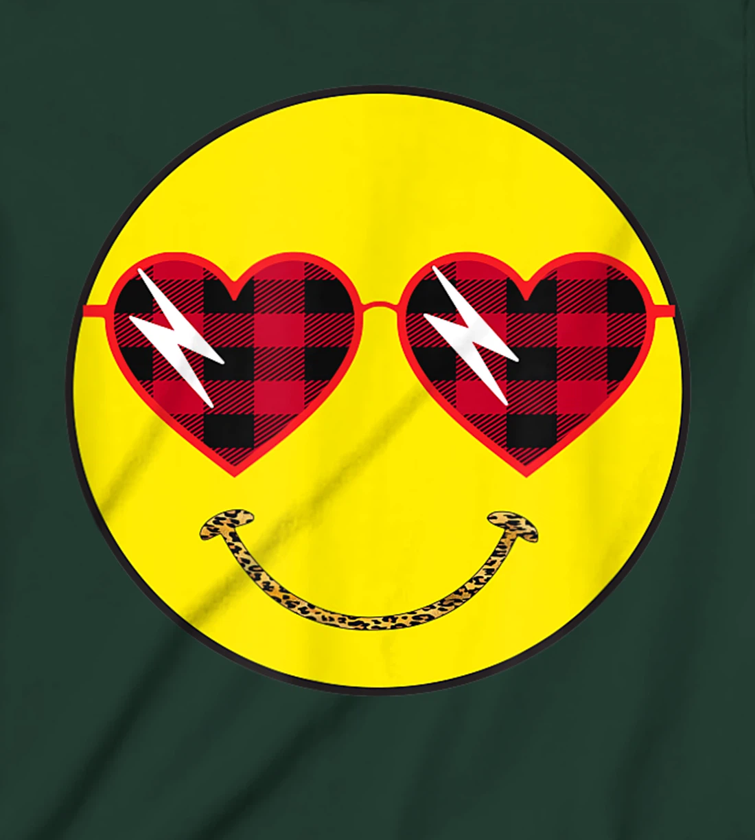 Smily Face Leopard Buffalo Sunglass Positive Hippie Groovy T-Shirt, Kid T-Shirt and Women T-Shirt