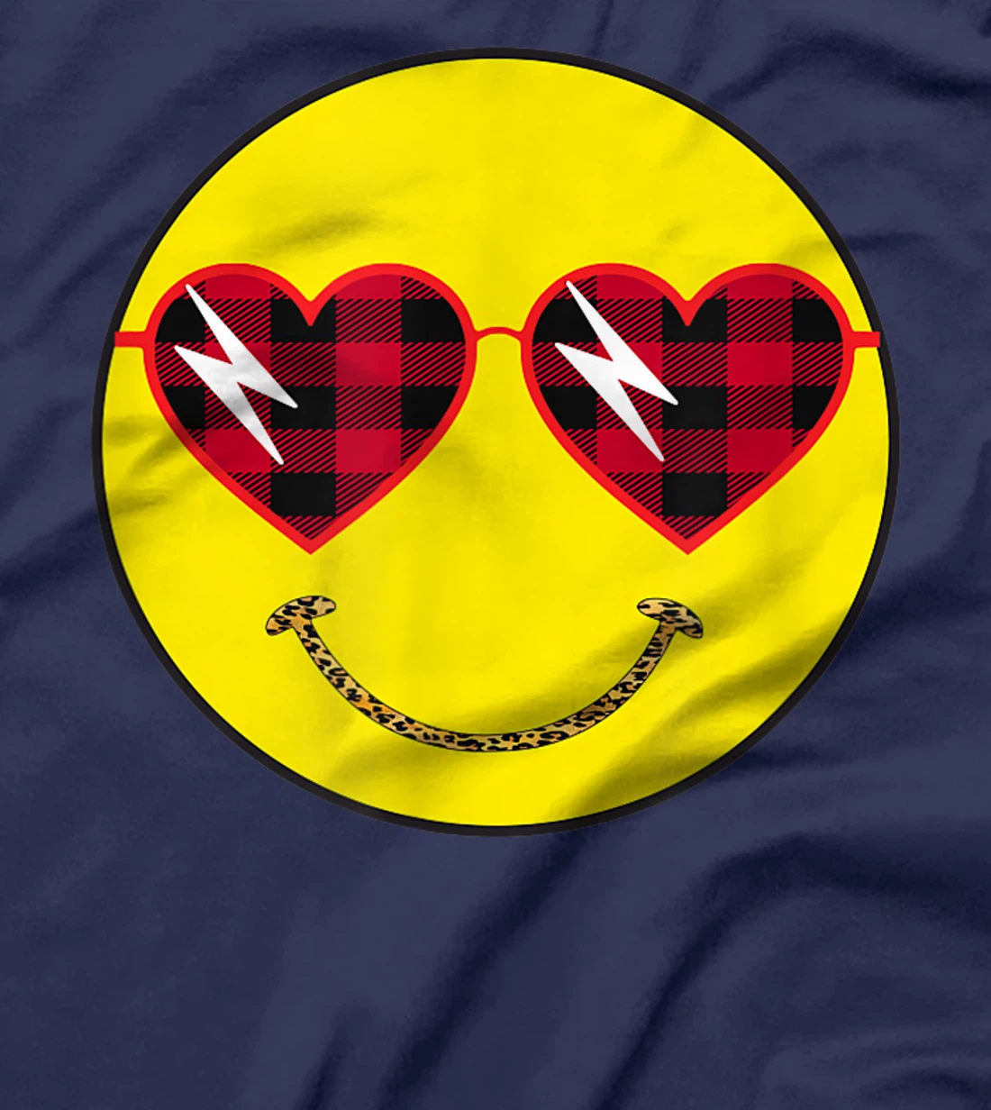 Smily Face Leopard Buffalo Sunglass Positive Hippie Groovy T-Shirt, Kid T-Shirt and Women T-Shirt