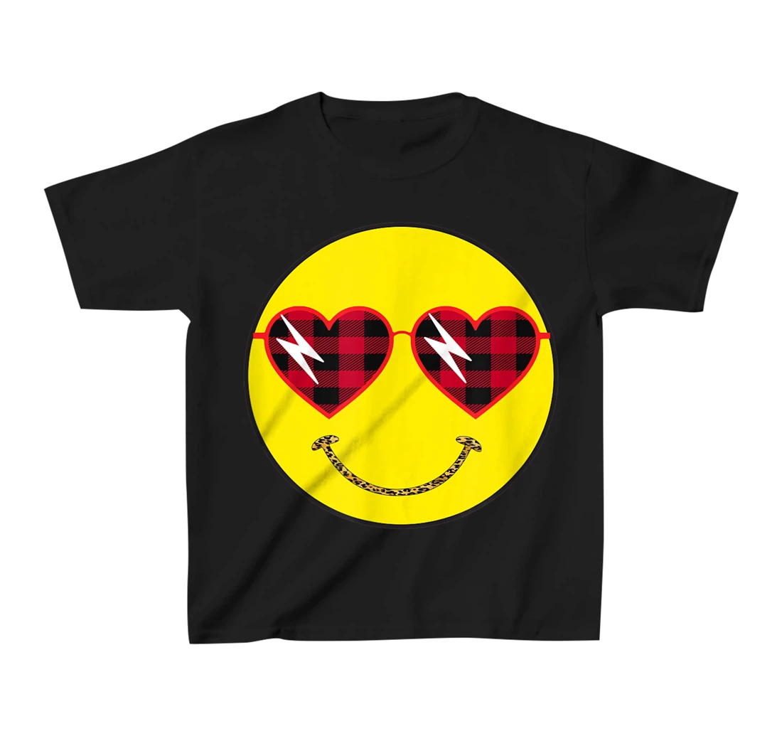 Smily Face Leopard Buffalo Sunglass Positive Hippie Groovy T-Shirt, Kid T-Shirt and Women T-Shirt