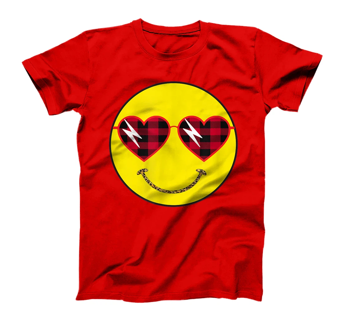 Smily Face Leopard Buffalo Sunglass Positive Hippie Groovy T-Shirt, Kid T-Shirt and Women T-Shirt