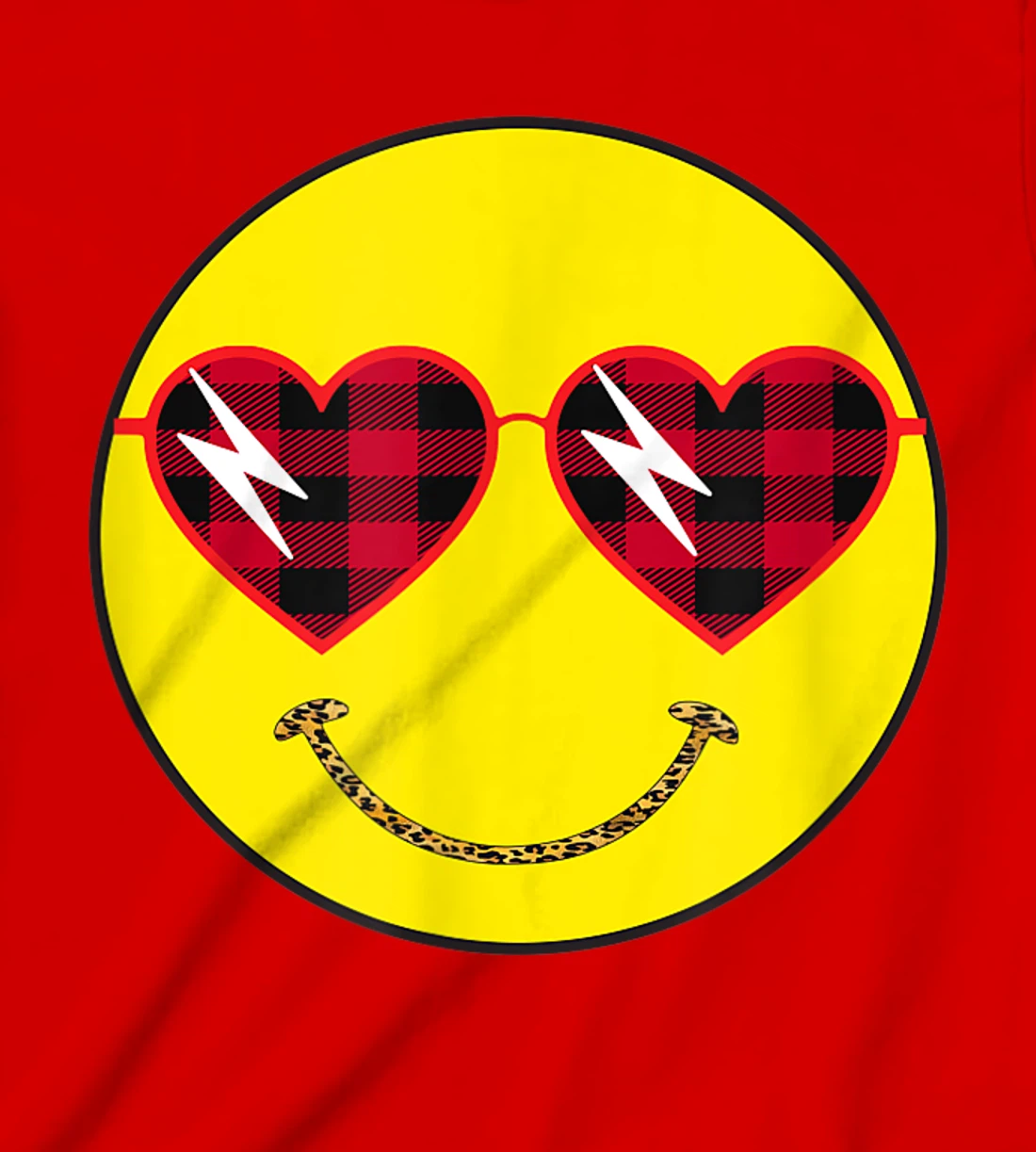 Smily Face Leopard Buffalo Sunglass Positive Hippie Groovy T-Shirt, Kid T-Shirt and Women T-Shirt