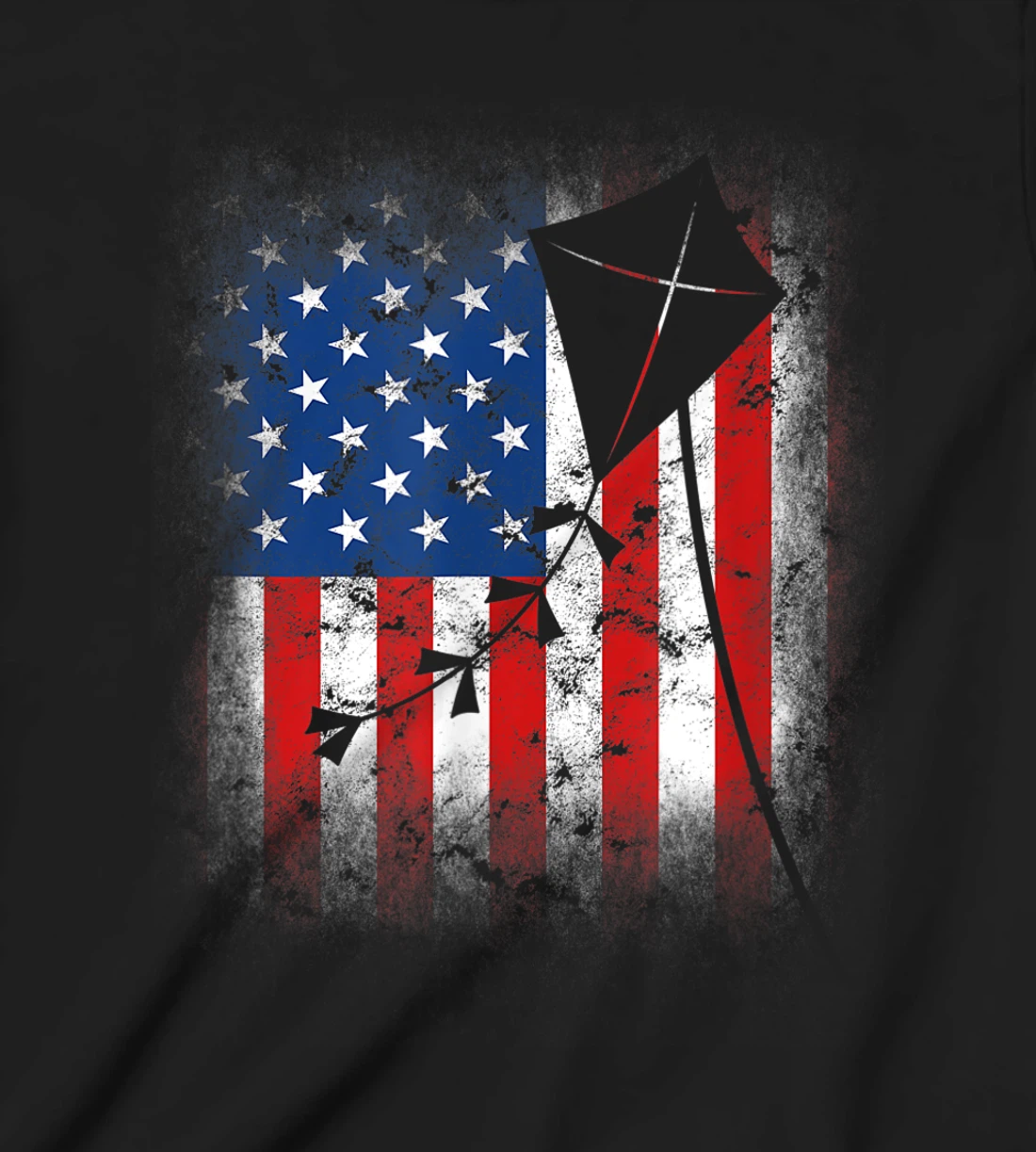 USA Stars And Stripes American Flag Fly Kite Hang Glider T-Shirt, Kid T-Shirt and Women T-Shirt