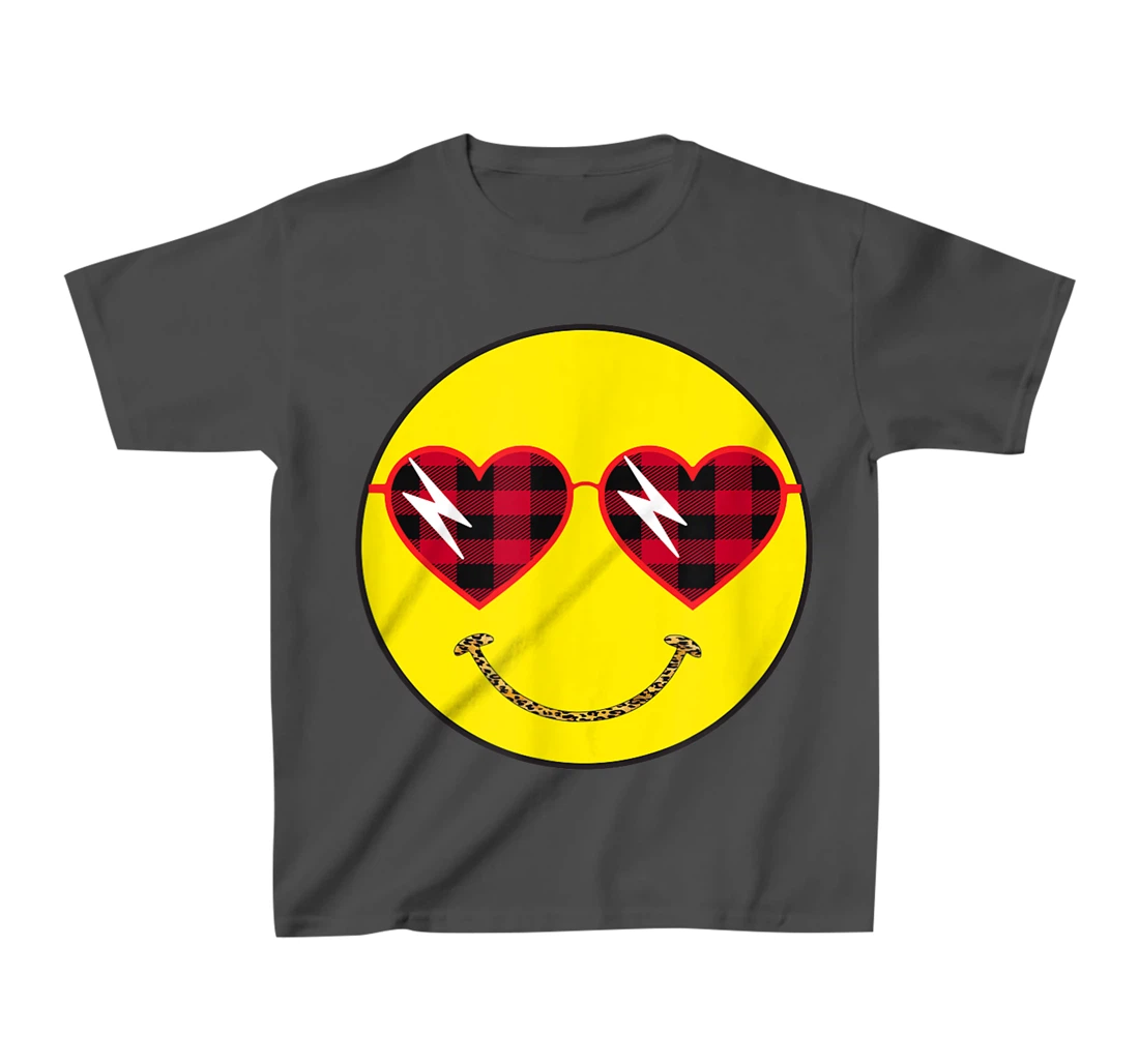 Smily Face Leopard Buffalo Sunglass Positive Hippie Groovy T-Shirt, Kid T-Shirt and Women T-Shirt