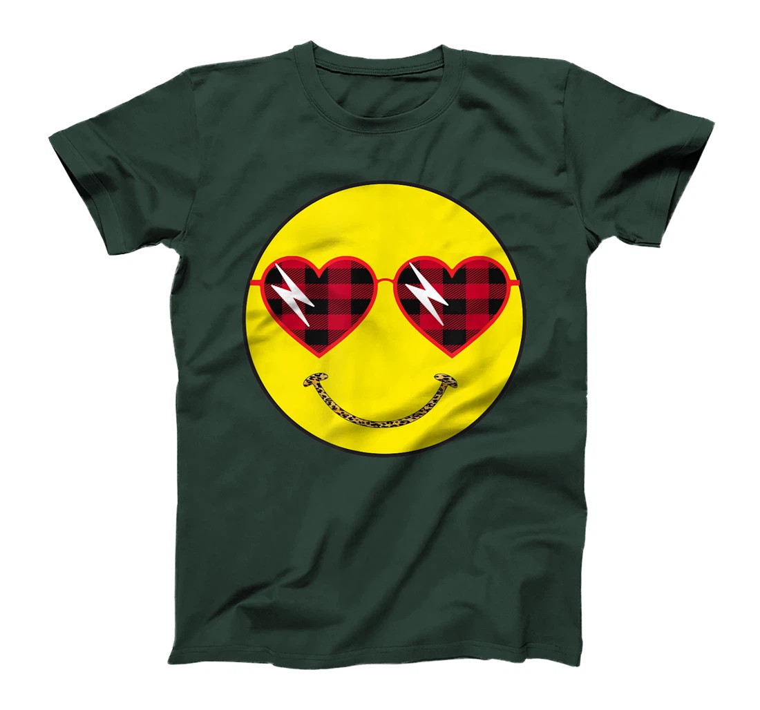 Smily Face Leopard Buffalo Sunglass Positive Hippie Groovy T-Shirt, Kid T-Shirt and Women T-Shirt