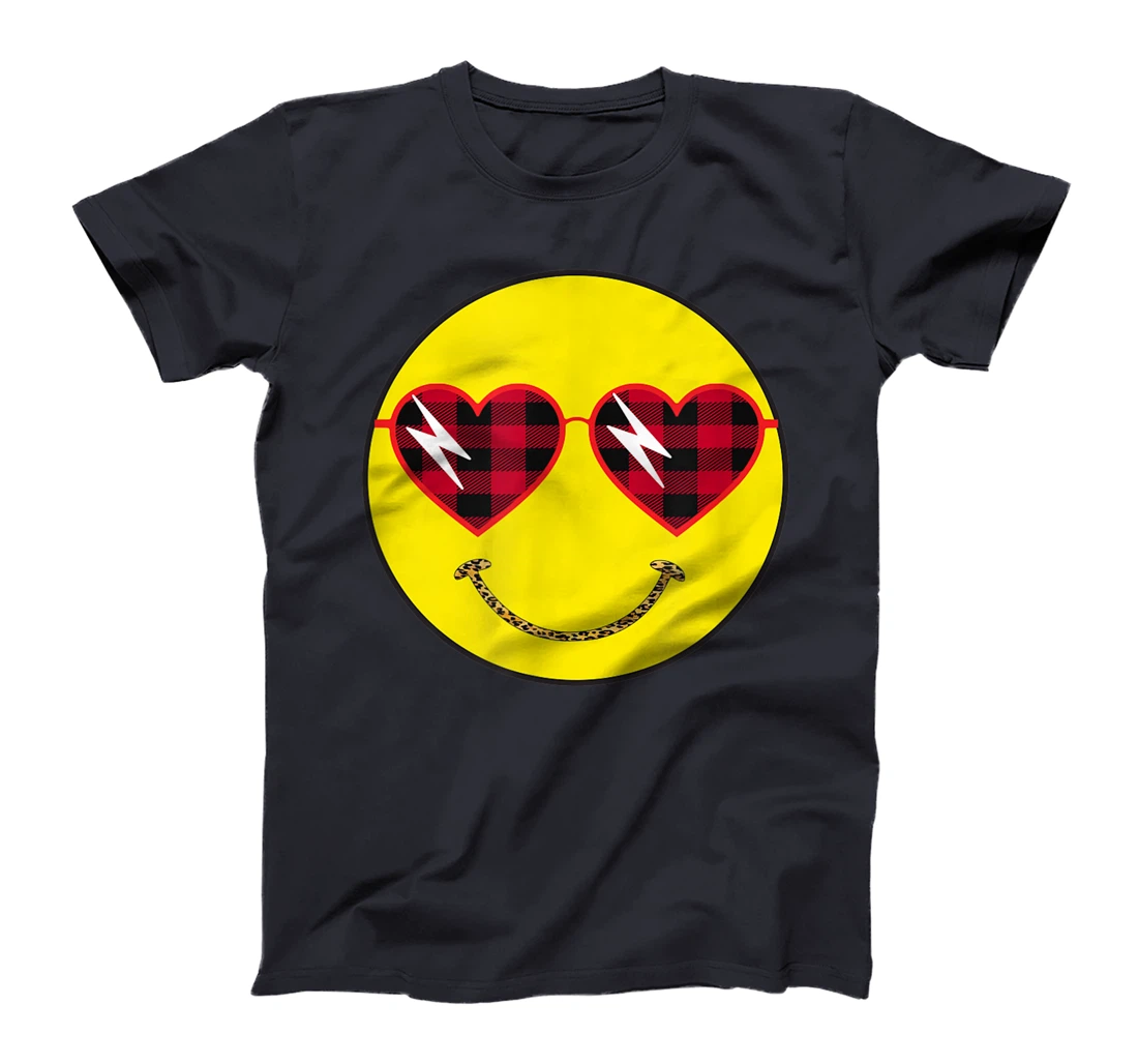 Smily Face Leopard Buffalo Sunglass Positive Hippie Groovy T-Shirt, Kid T-Shirt and Women T-Shirt