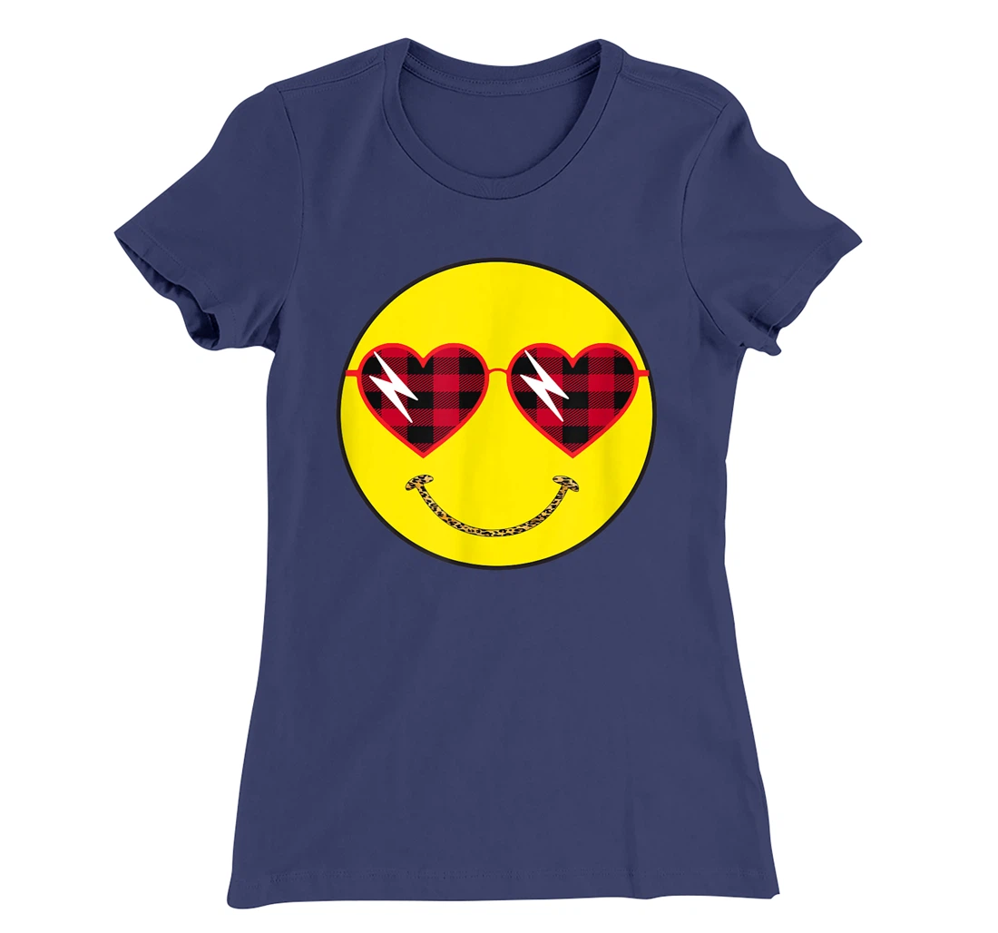 Smily Face Leopard Buffalo Sunglass Positive Hippie Groovy T-Shirt, Kid T-Shirt and Women T-Shirt