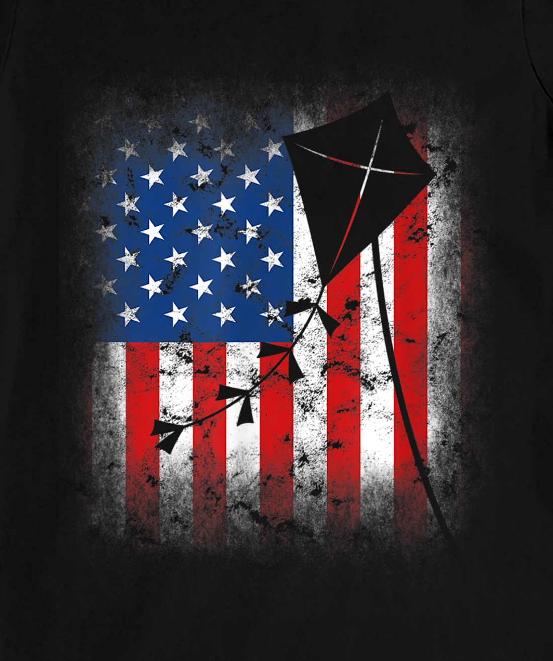 USA Stars And Stripes American Flag Fly Kite Hang Glider T-Shirt, Kid T-Shirt and Women T-Shirt